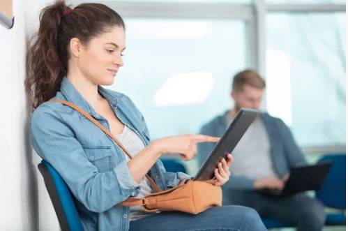patient in waiting room